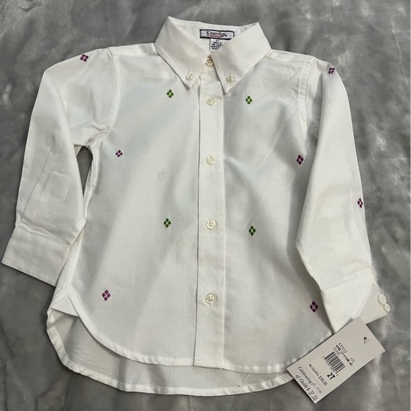 Kite strings embroidered long sleeve boys shirt - Picture 1 of 4